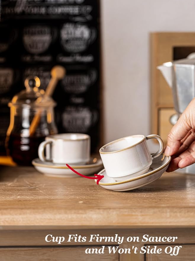 Gomakren 2.5 Ounce Espresso Cups Set of 4