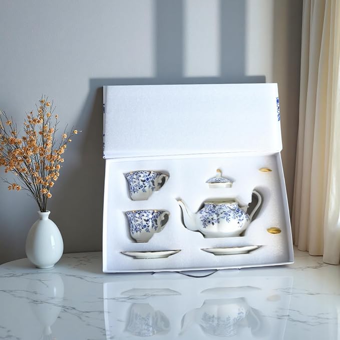 Vintage Floral Porcelain Bone China Tea Set