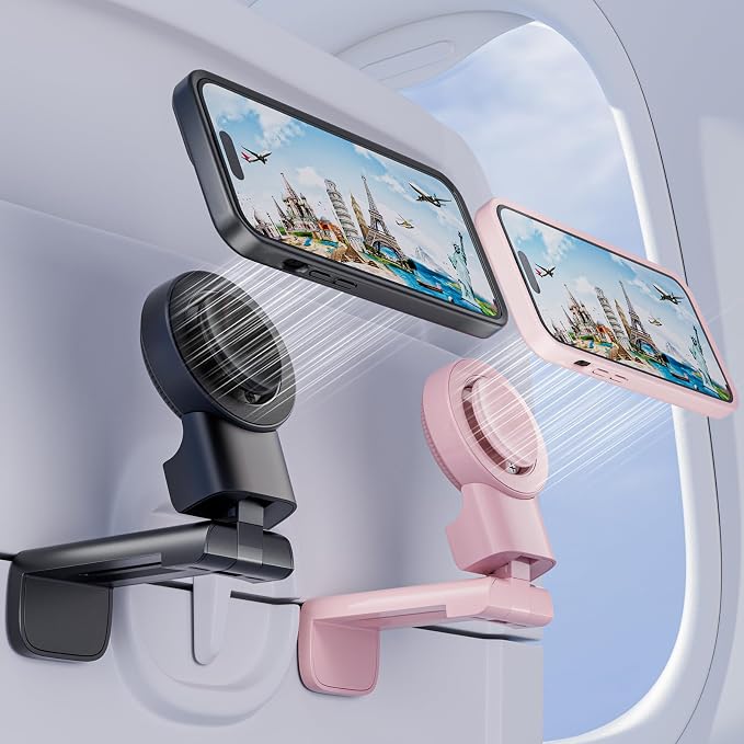 MiiKARE Travel Essentials Magnetic Airplane Phone Holder, Universal Handsfree