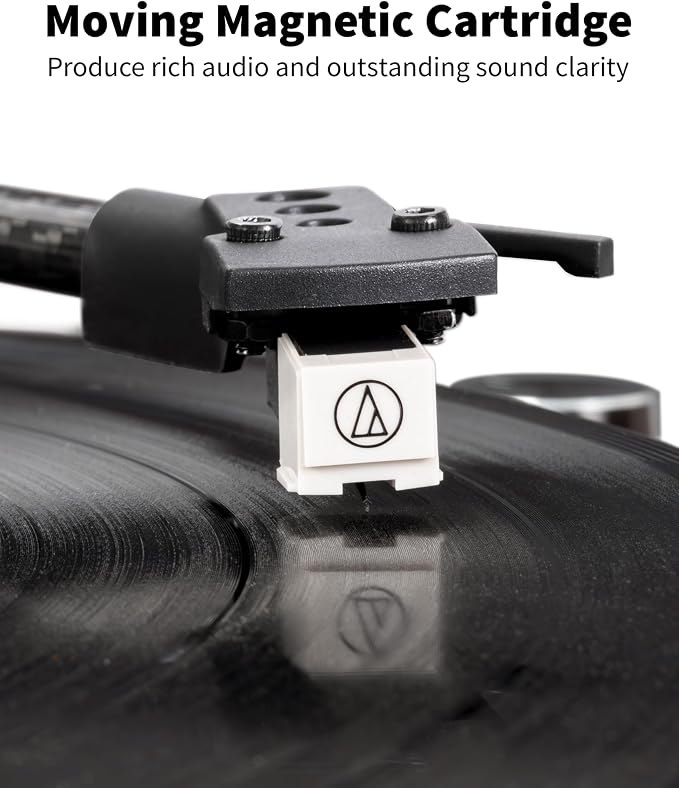 Turntable Vinyl Record Player Support Bluetooth Output Phono/Line Switch Pitch