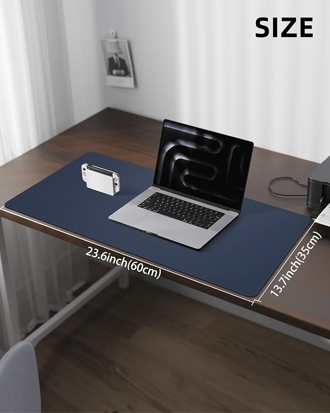 Non-Slip Desk Pad, Mouse Pad, Waterproof PVC Leather Desk Table Protector