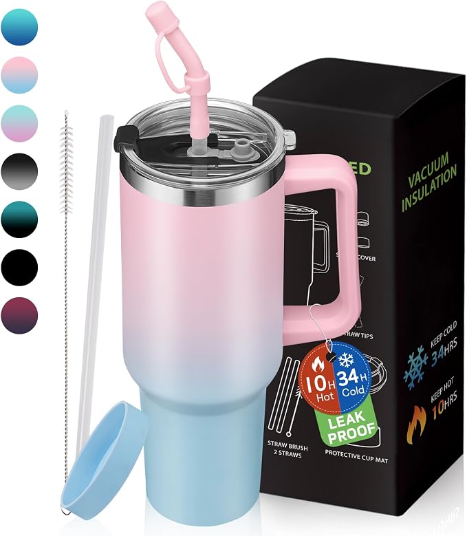 BENZZO Insulated Water Bottle Stainless Steel 40 oz Tumbler