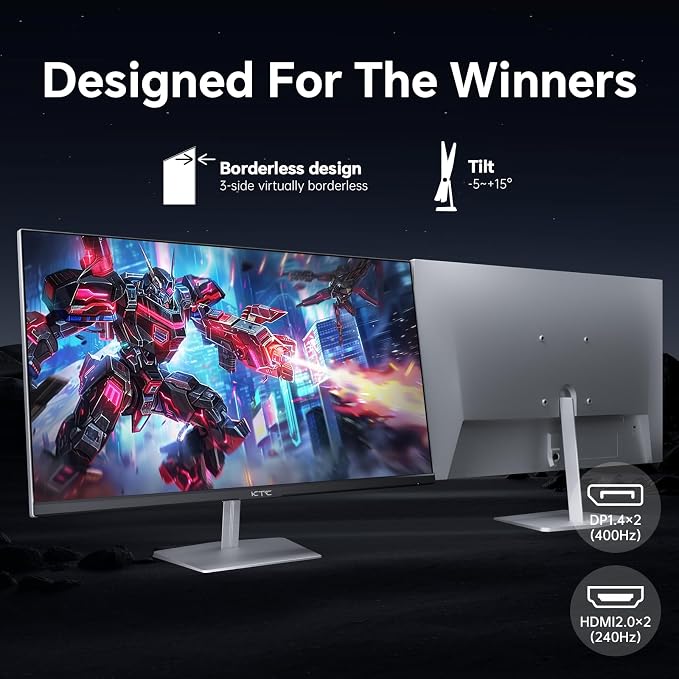 KTC 24.5 inch 400Hz 240Hz Gaming Monitor | Fast IPS 1ms | FHD 1080P Monitor |