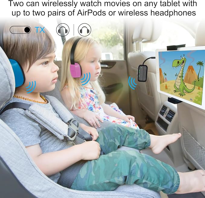 2025 Upgraded Pro Bluetooth 5.4 Transmitter Receiver, 2-in-1 Airplane Wireless