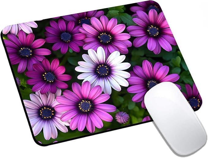 Mouse Pad, Cute Purple Floral Plants Mouse Pads