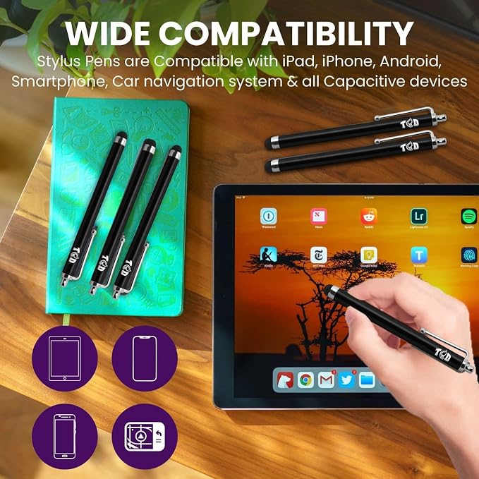 TCD 100 Pack Stylus Pen for iPad, High Precision Universal Capacitive Bulk