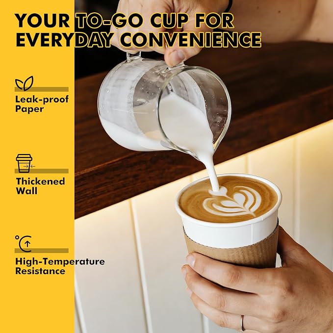 RACETOP 12 oz Paper Coffee Cups