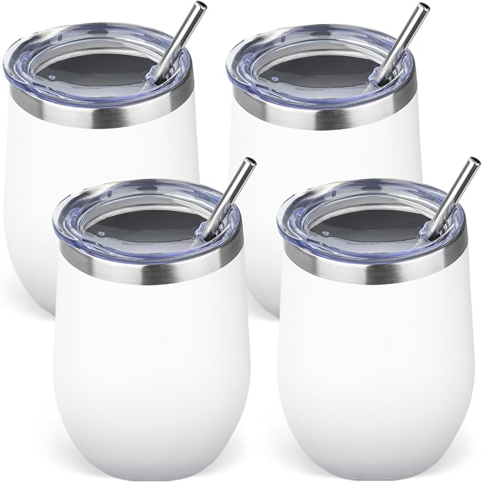 12oz/4 Pack Stainless Steel Wine Tumbler