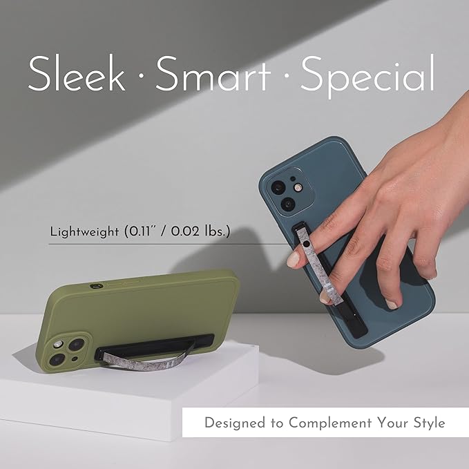 Phone Grip, Ultra Thin Cell Phone Grips Finger Holder Kickstand