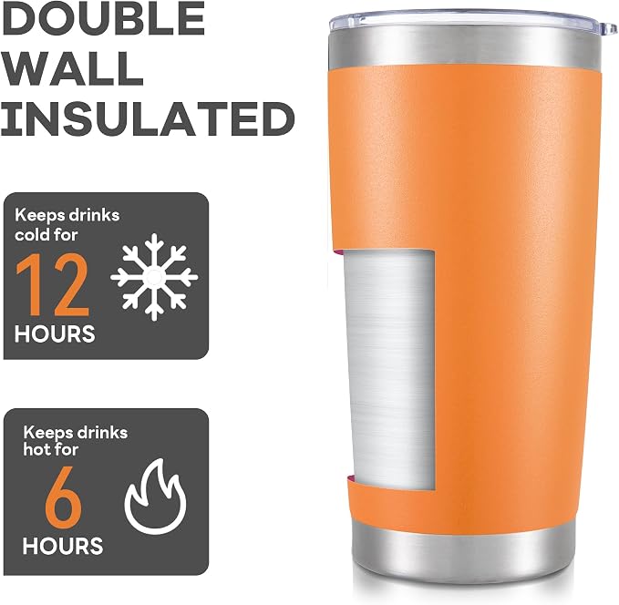 20 oz Tumbler with Lid Stainless Steel Insulated Tumblers Bulk Cups Mug |