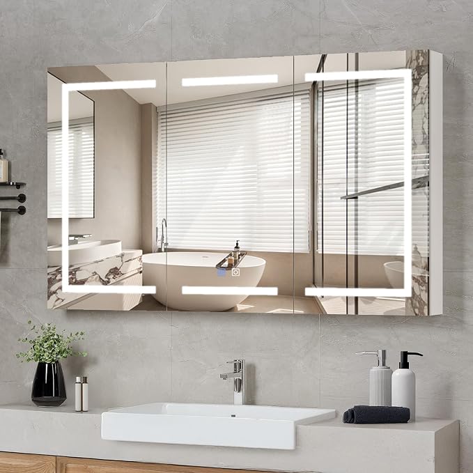 60 x 36 Inch Extra Large Lighted Bathroom Medicine Cabinet