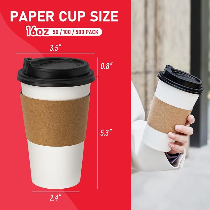 16 oz 500 Pack Coffee Cups