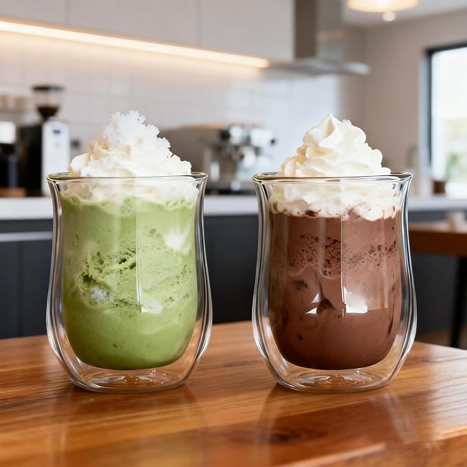 Easyworkz Double Walled Glass Coffee Mugs, Cocktails & All Beverages