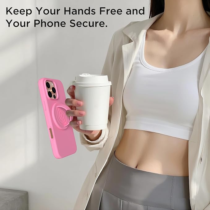 Magnetic Phone Ring Grip Holder, Silicone Finger Loop Grip, Compatible