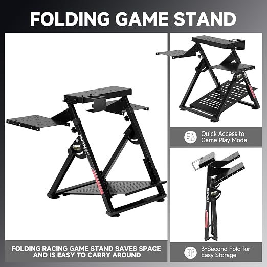 GTPLAYER Flight Racing Simulation Stand Foldable Gaming Stand Compatible