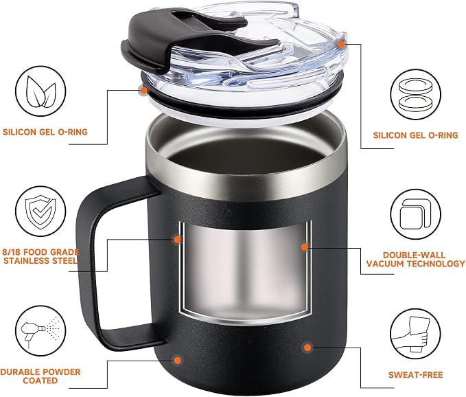 12oz Insulated Travel Coffee Mug