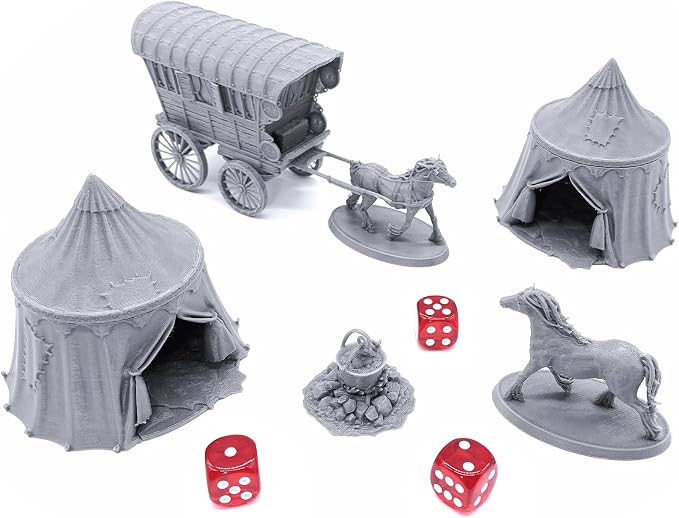 EnderToys Traveler's Camp I by Printable Scenery, 3D Printed Tabletop RPG