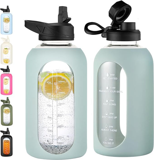 CIVAGO 64 oz Glass Water Bottle