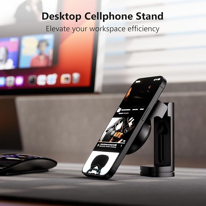 MiiKARE Travel Essentials Magnetic Airplane Phone Holder, Universal Handsfree