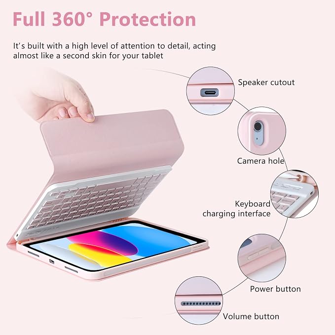 MMK iPad A16 Case, iPad 10th Generation Case
