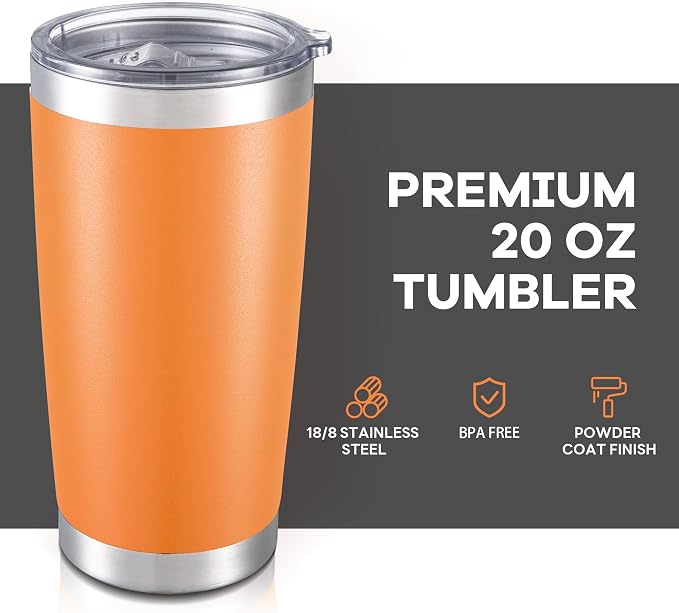 20 oz Tumbler with Lid Stainless Steel Insulated Tumblers Bulk Cups Mug |