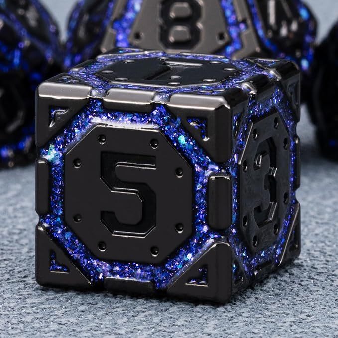 DND Metal Dice Set, Polyhedral Dice Set