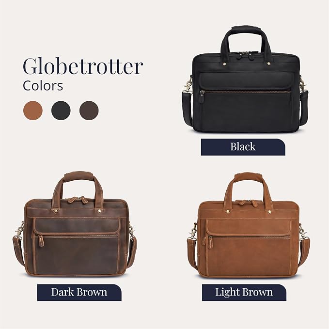 Luxorro Full Grain Leather Briefcase