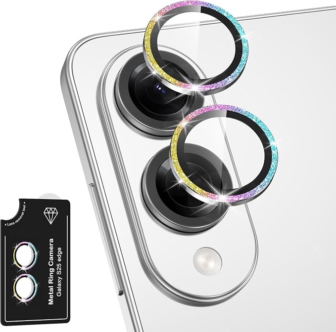 for Samsung Galaxy S25 Edge Camera Lens Protector, Individual Metal Ring