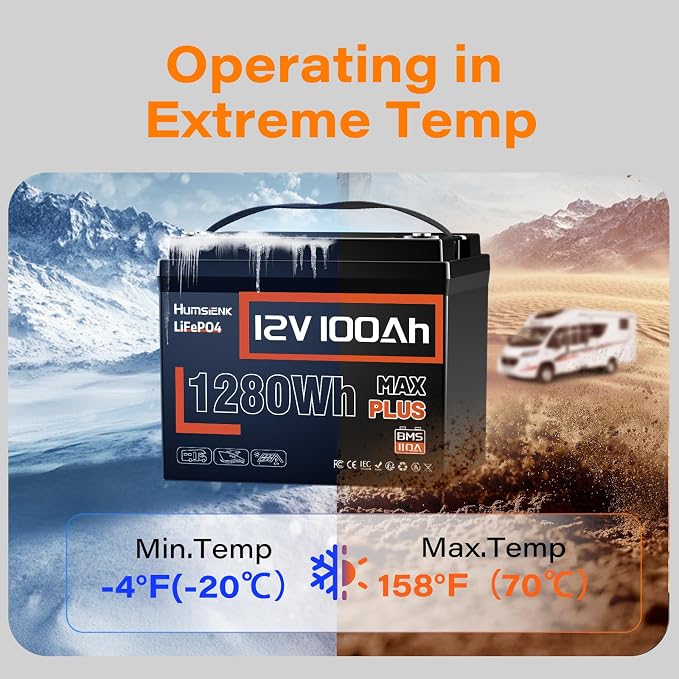 12V 100Ah LiFePO4 Battery MAX PLUS