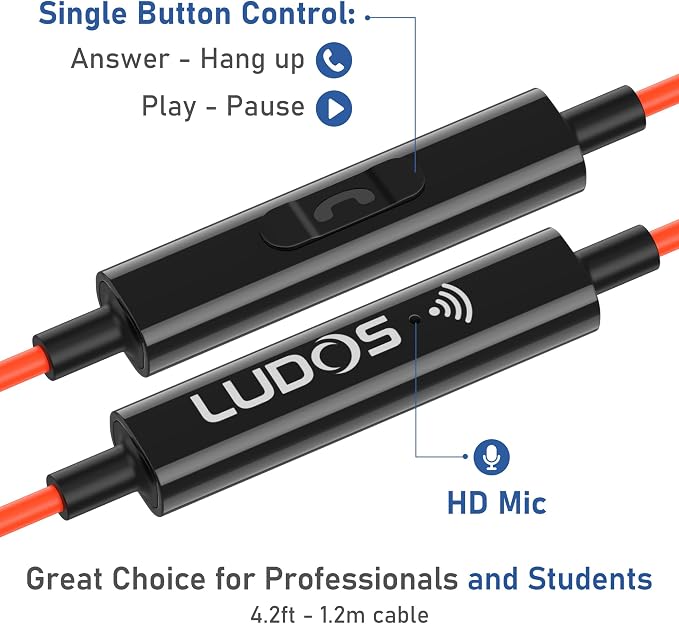 LUDOS Clamor USB C Headphones for iPhone 16 15 Pro Max Plus iPad Pro, 5 Years