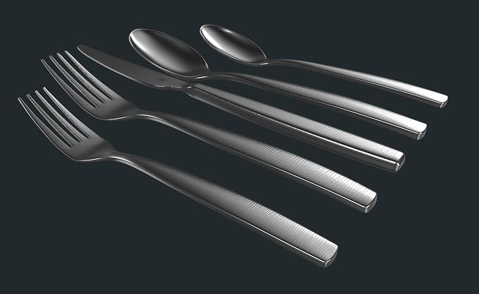 Engraved Silverware Set for 6 | 18/10 Stainless Steel Flatware