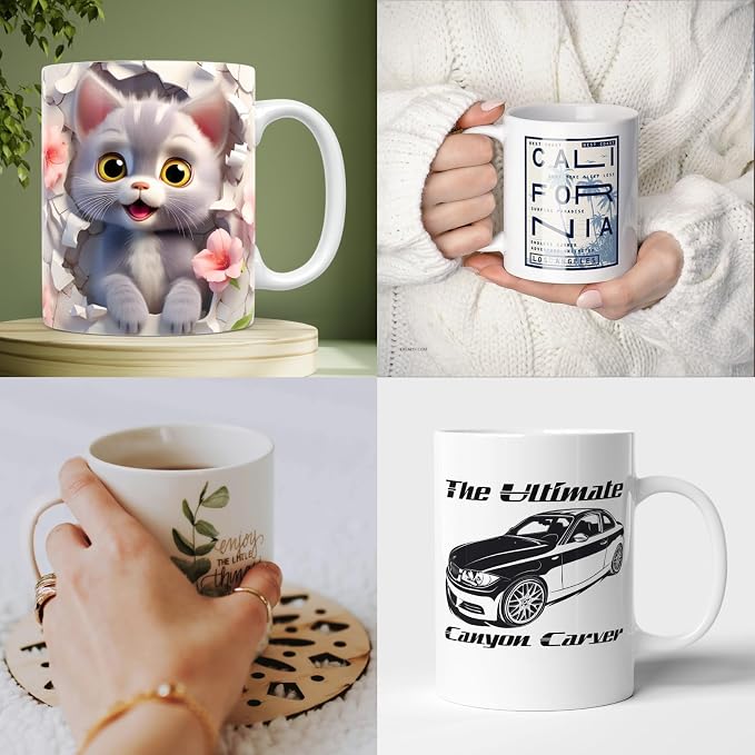 Dmsky Sublimation Coffee Mugs Tazas para Sublimar 11 oz Blank Bulk Coffee Mug