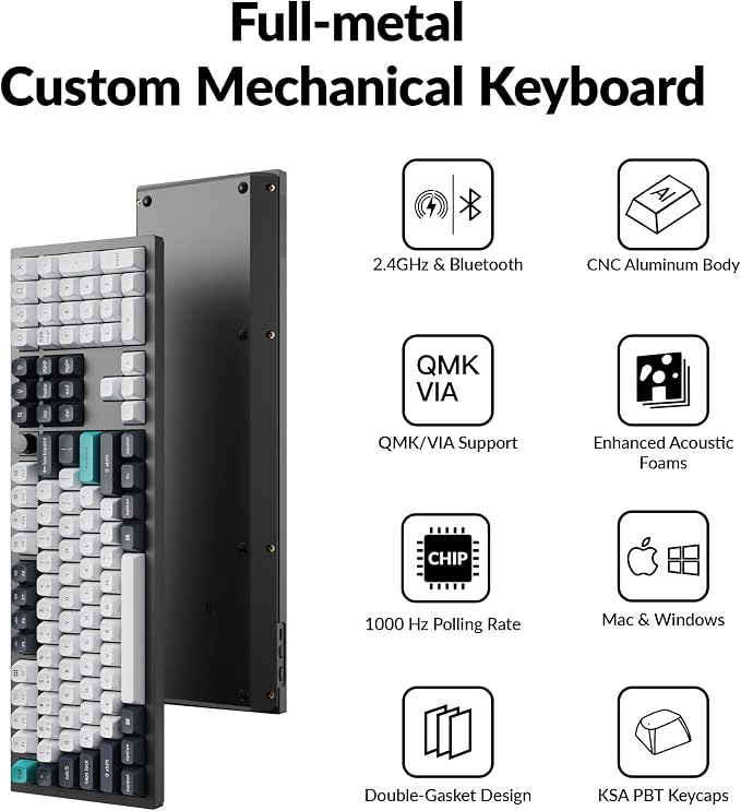 Keychron Q6 Max QMK/VIA Bluetooth Wireless /2.4 GHz/USB-C Wired Custom