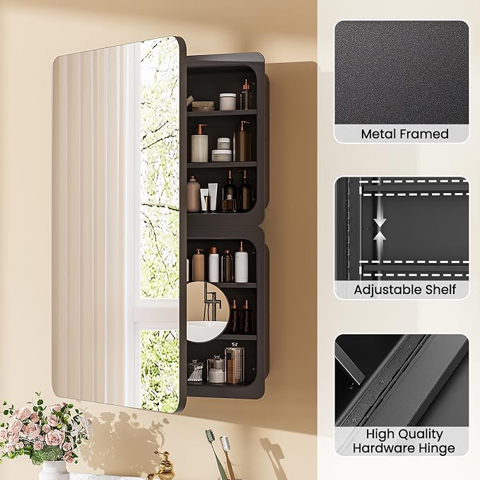 Rresyet 24×36 Bathroom Mirror Cabinet