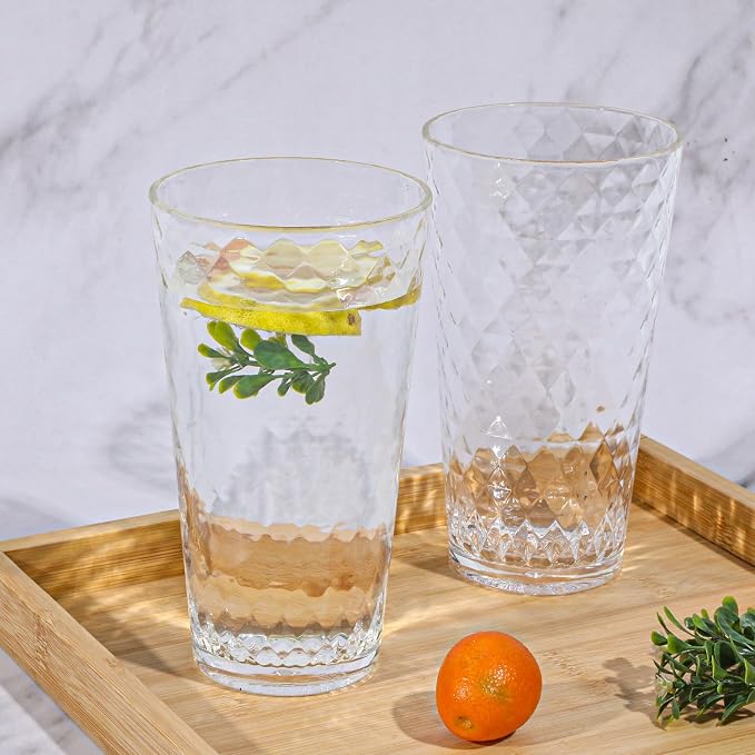 BPA-Free Plastic Tumblers 8 Pack | Reusable Dishwasher Safe | Stackable