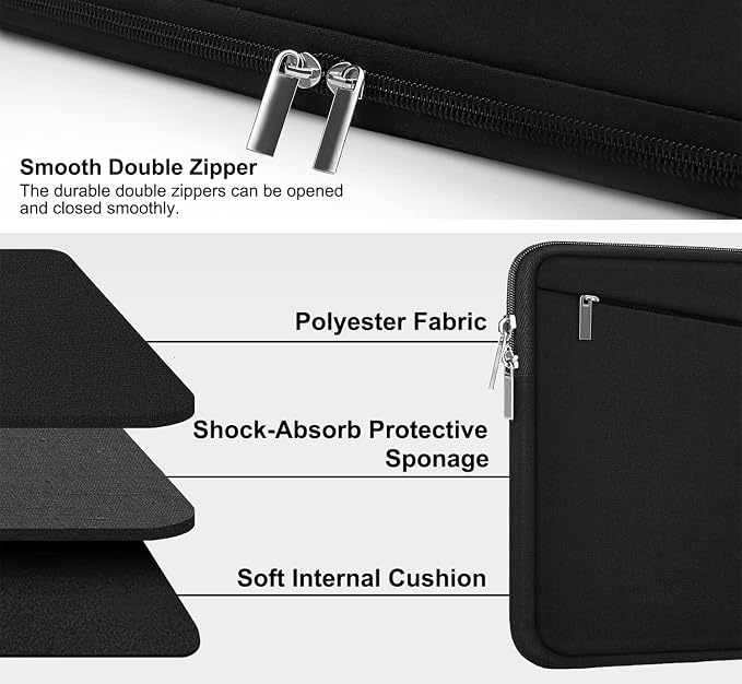 Laptop Sleeve Case 13.3 Inch, Durable 14 Inch Laptop Case Computer Carrying Bag