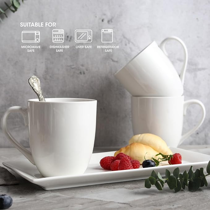 Coffee Mugs Set of 6, 16Oz Large Ceramic Mugs