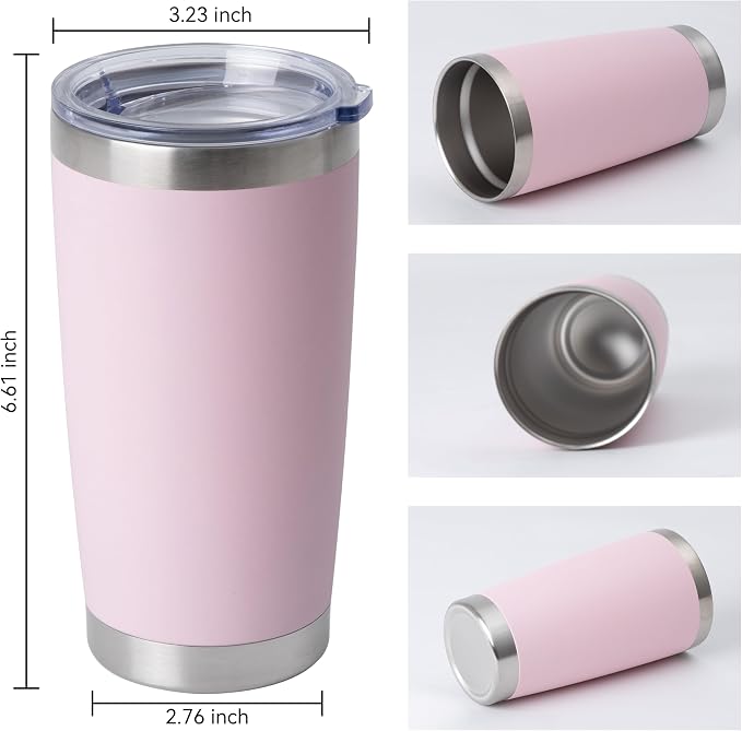 HASLE OUTFITTERS 20oz Stainless Steel Tumblers Bulk, Insulated Travel Cup