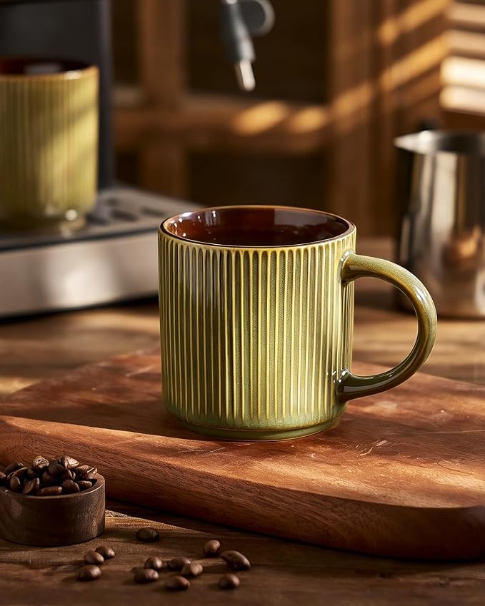 famiware Coffee Mug Set for 4, Star 12 oz Catering Mugs Cup Set