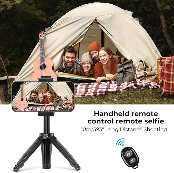 K&F Concept Selfie Stick Tripod, 360 Degree Rotation Mini Phone Stand