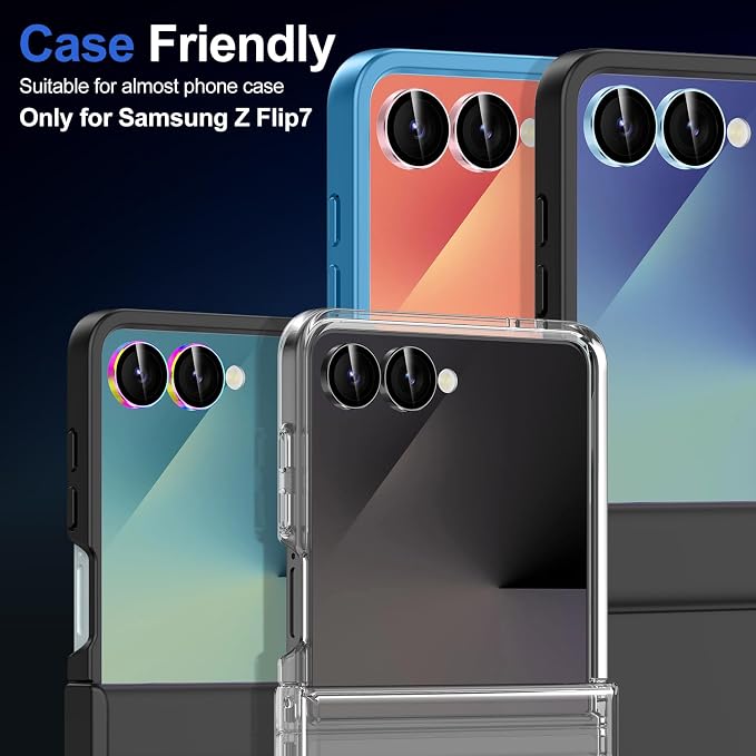 for Samsung Galaxy Z Flip 7 Camera Lens Protector, Individual Metal Ring