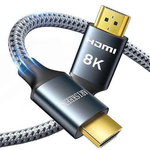 ARISKEEN 8K HDMI Cable 15 FT, 48Gbps High Speed HDMI 2.1 Cable, 8K 60Hz