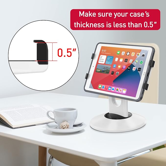AboveTEK Retail Kiosk iPad Stand, 360° Rotating Commercial POS Tablet Stand