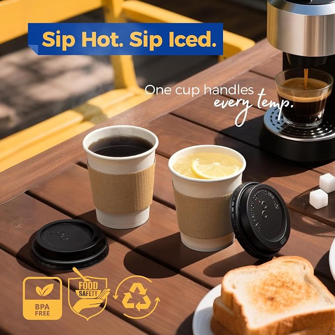 Fit Meal Prep 500 Pack 8 oz Disposable Coffee Cups