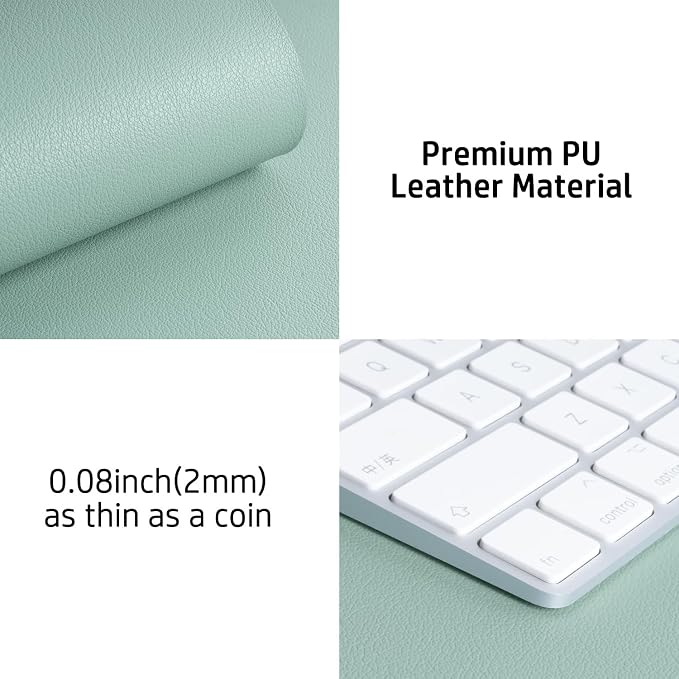 Aothia Leather Desk Pad Protector, Mouse Pad, Office Desk Mat, Non-Slip PU