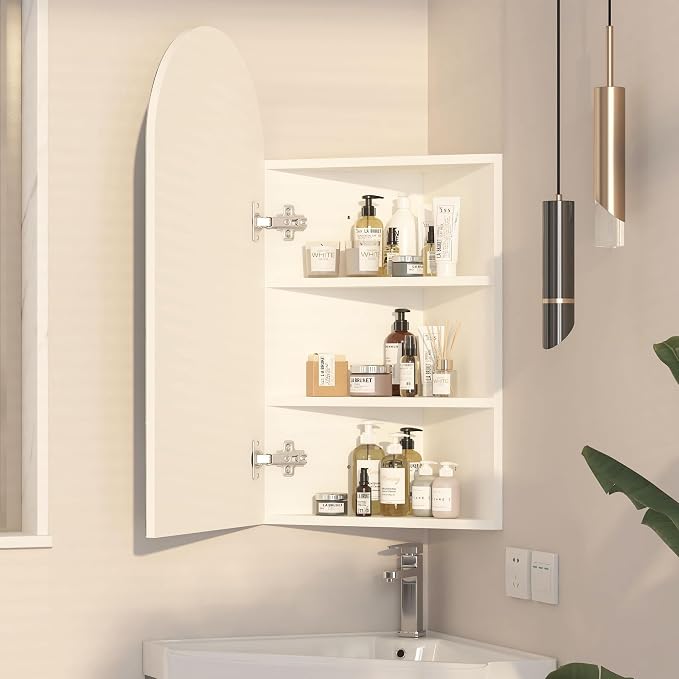 White Corner Medicine Cabinet