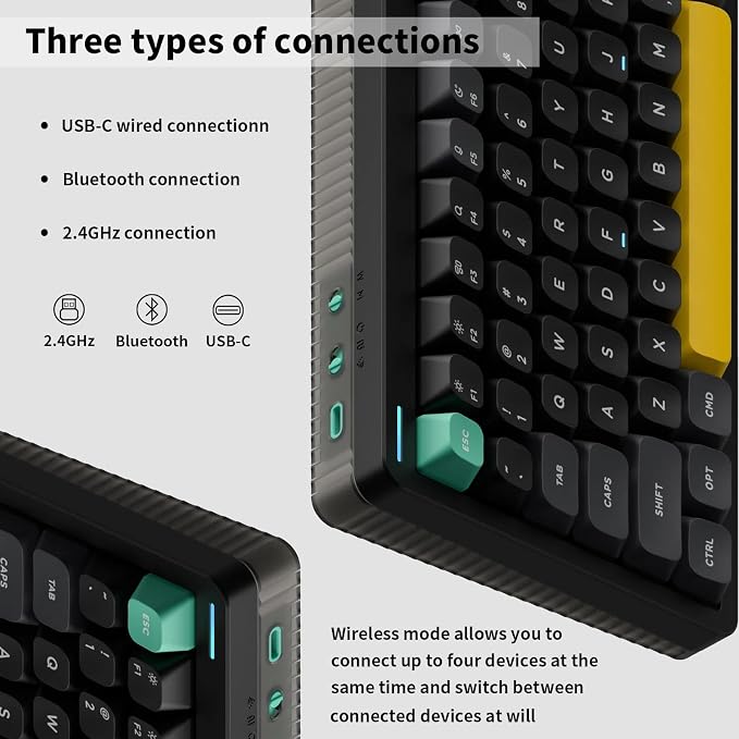 nuphy Halo96 V2 Wireless Mechanical Keyboard, 96% Hot Swappable, 99 Keys RGB