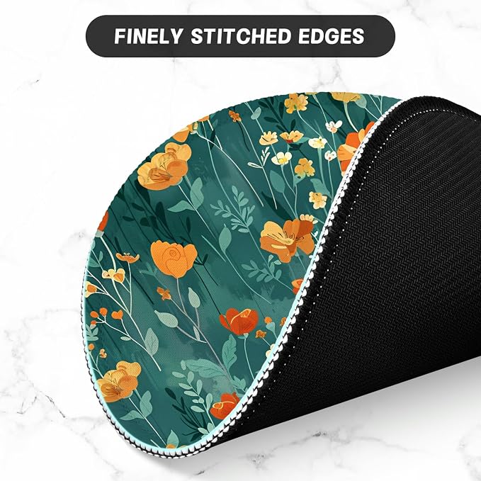 ITNRSIIET Round Mouse Pad with Stitched Edge Premium-Textured Waterproof