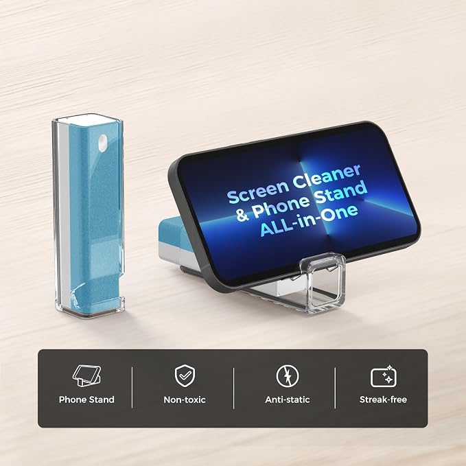 CLICK CLEAN Screen Cleaner, Fingerprint Proof Screen Cleaner Spray, All-in-One