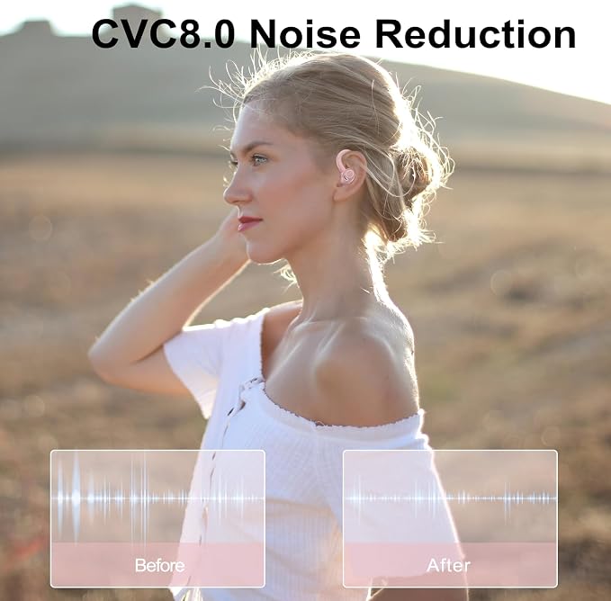 Wireless Earbuds Bluetooth 5.3 Headphones Sports, 48Hrs Playtime Bluetooth